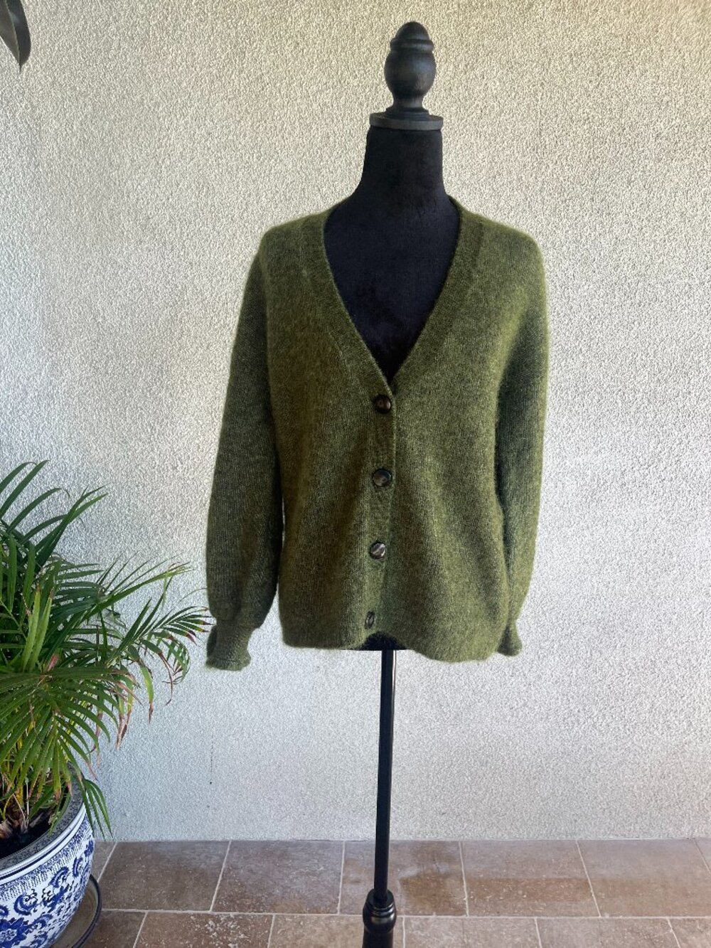 Green Sezane Cardigan